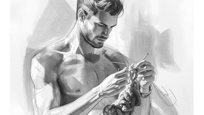 Plakat til invitation til croquis-tegnetime i en salon den 12. februar med en skitserende mand.