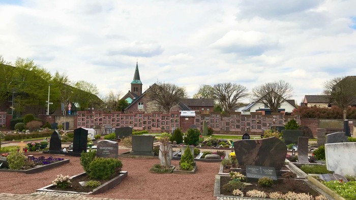 Blick auf den Evangelischen Friedhof