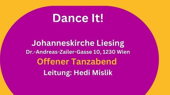 Einladung zum Tanzen bei Johanneskirche Liesen mit Offener Tanzabend und Leitung Hedi Mislik