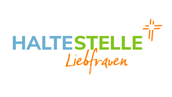 Logo für „Haltestelle Liebfrauen“, ein deutscher Begriff für eine Bushaltestelle oder Station mit dem Namen Liebfrauen.