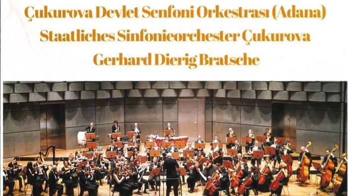 Plakat für das Konzert des Cukurova Devlet Senfoni Orkestrası mit einer Sinfonieveranstaltung am 24. März 2026 in Köln.