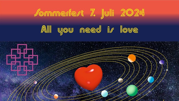 Sommerfest 2024 mit Weltraum- und Herzmotiv