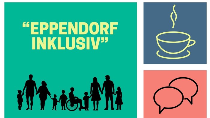 Das Bild zeigt ein inklusives Kaffeetreffen mit verschiedenen Familien.