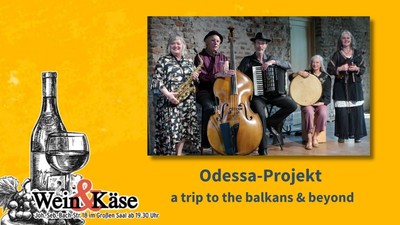 Gruppenfoto der Musiker*innen der Folk-Gruppe Odessa-Projekt