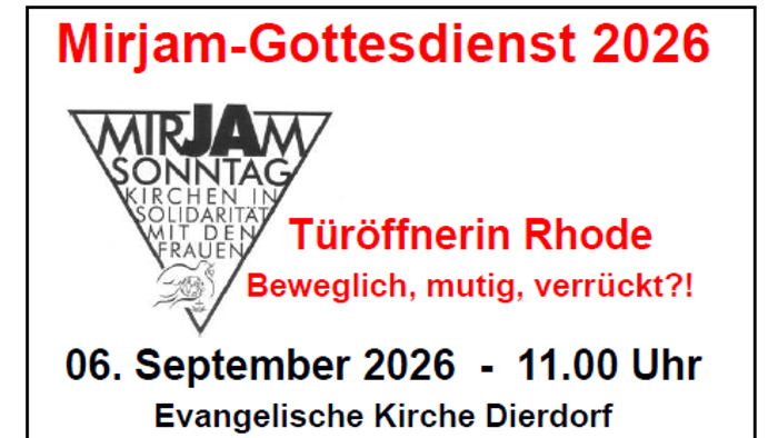 Der Mirjam-Gottesdienst widmet sich Frauen, die durch ihre Überzeugung, ihren Glauben und ihr Tun die Welt verändert haben.