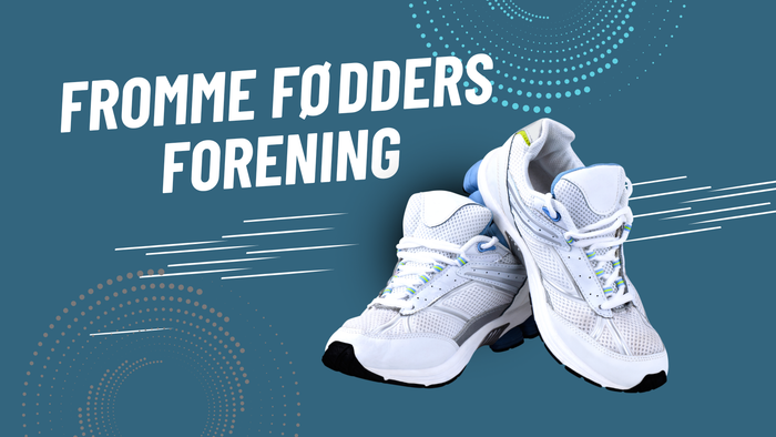 White sneakers på et blå baggrund med 