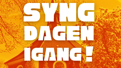 Plakat, der opfordrer til sang i dagene under en kirkelig begivenhed eller festival.