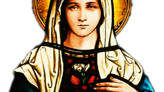 Bildnis der Gottesmutter mit Heiligem Herzen