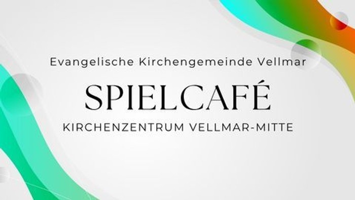 Logo für das Spielcafé der Evangelischen Kirchengemeinde Vellmar im Kirchenzentrum Vellmar-Mitte.