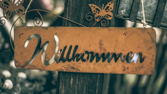 Holzschild mit