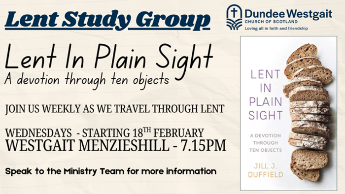 Advert for Lent Study group