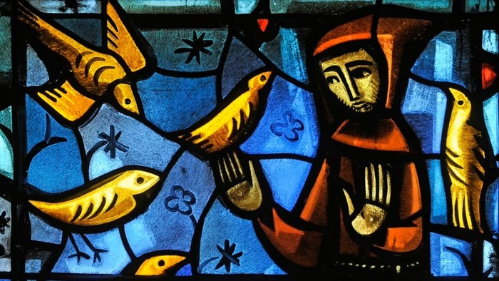Franz von Assisi mit den Vögeln