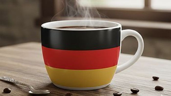 Kaffeetasse mit Deutschlandfarben