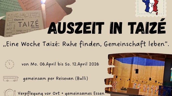 Flyer „Auszeit in Taizé“