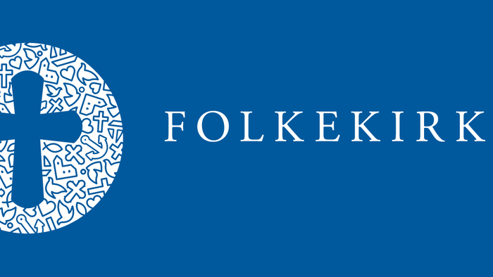 Logo med en stiliseret kors inden i et cirkulært mønster og ordet