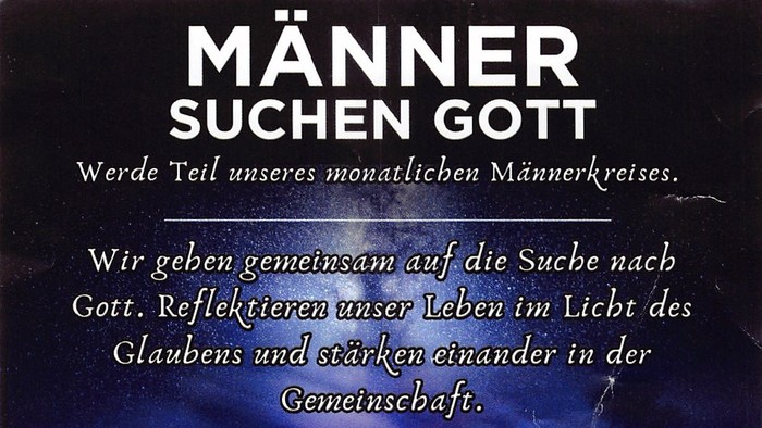 Männer suchen Gott