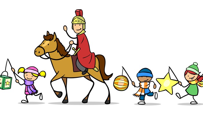 Kinderbuchzeichnung St. Martin Laternenumzug