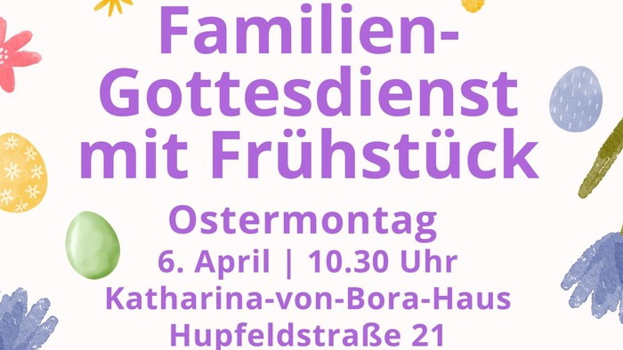 Plakat Familiengottesdienst am Ostermontag mit Frühstück