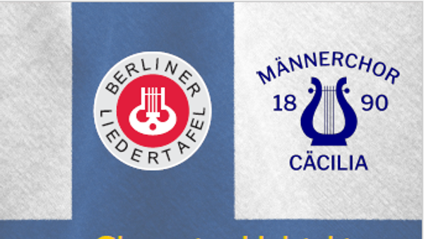 Plakat f�r ein M�nnerchor-Konzert zum Abschluss der Helsinki-Chorreise am 30. Mai 2026 in Berlin.