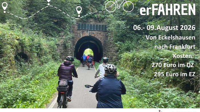 Fahrradtour durch den Odenwald, 06.-09. August 2026, Start in Eckelshausen, Kosten 270-295 Euro