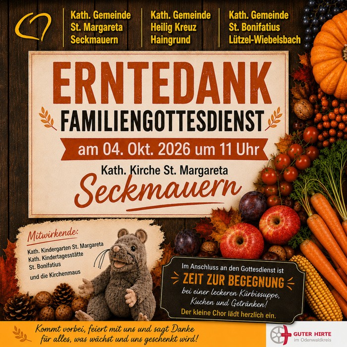 Erntedank Familiengottesdienst Seckmauern 2026