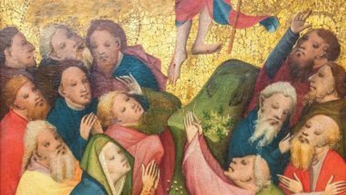 Gemäldeausschnitt Himmelfahrt Christi - Anonymous um 1400