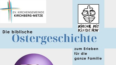 Familien-Ostererzählungs-Event mit biblischen Szenen und Gottesdiensten am 6. April 2026 von 16:00 bis 17:30 Uhr.