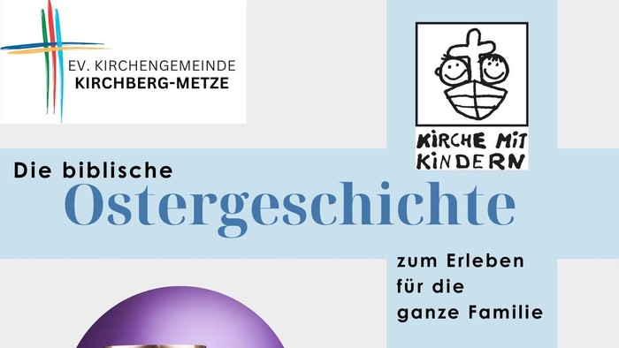 Familien-Ostererzählungs-Event mit biblischen Szenen und Gottesdiensten am 6. April 2026 von 16:00 bis 17:30 Uhr.