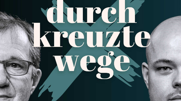 Plakat mit Foto von den beiden Musikern 