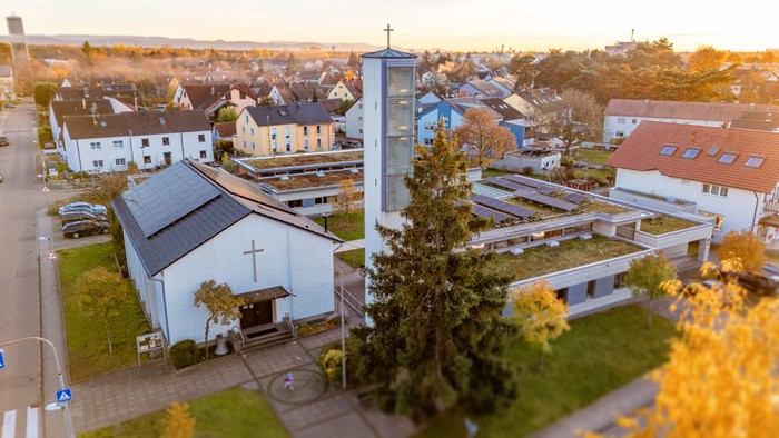 Lutherhaus Kirchfeld aus der Luft fotografiert 