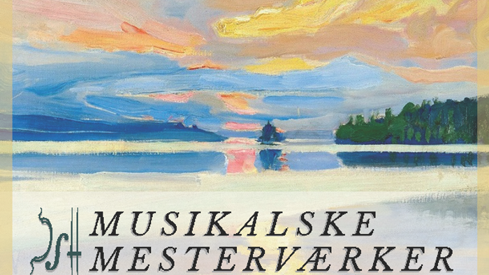 Albumomslag med et roligt solnedgang over vand med titlen