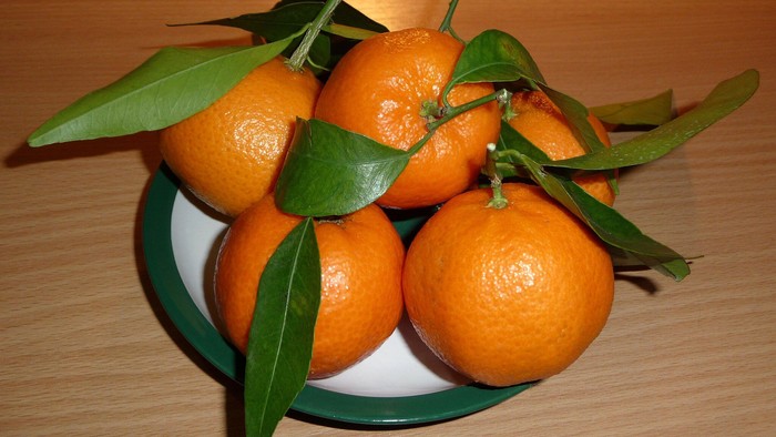 mandariner på fad