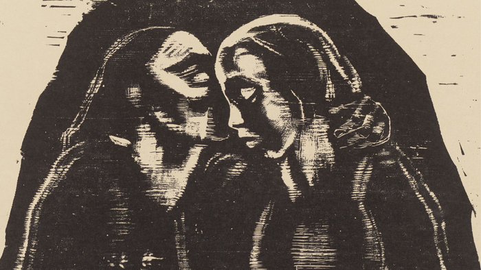 Darstellung der Heimsuchung Mariens von Käthe Kollwitz, Ausschnitt