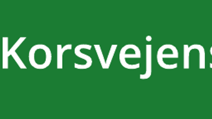 Grøn baggrund med hvid tekst der siger