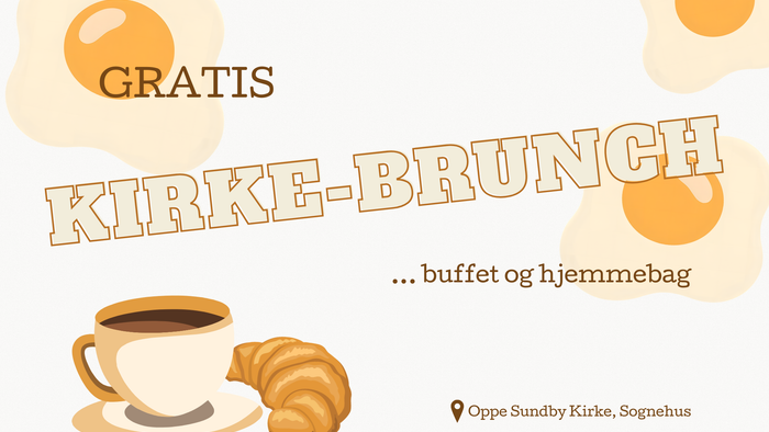 Grafik med kaffe, crossaint og spejlæg