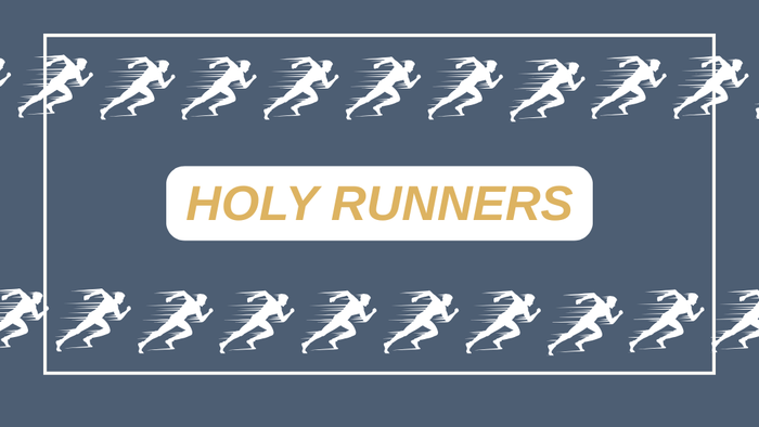 Illustrativ grafik af løbende figurer med teksten 