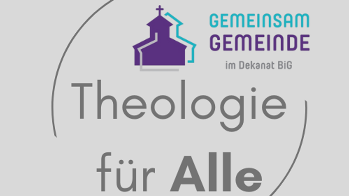 Logo für *„Theologie für Alle“* von *Gemeinsam Gemeinde*, das inklusive Theologie innerhalb des *BiG-Dekanats* fördert.