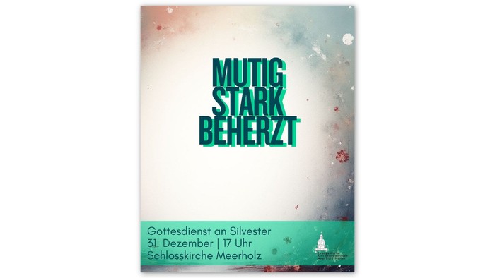 Plakat für die Veranstaltung *„Music Strikes Fear“* am **31. Dezember** in der **Schlosskirche Meerholz**