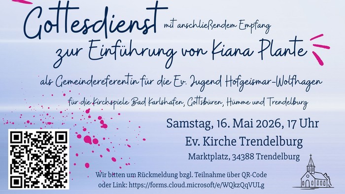 Einführungsgottesdienst von der Jugendarbeiterin Kiana Plante