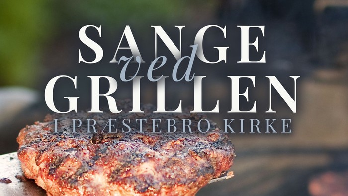 Saftigt grillet kød serveret til Præstebro Kirkes udendørs arrangement