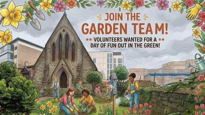 Freiwillige gesucht für eine Gartenaufräumaktion mit Belohnungen und Spaß am 25. April.