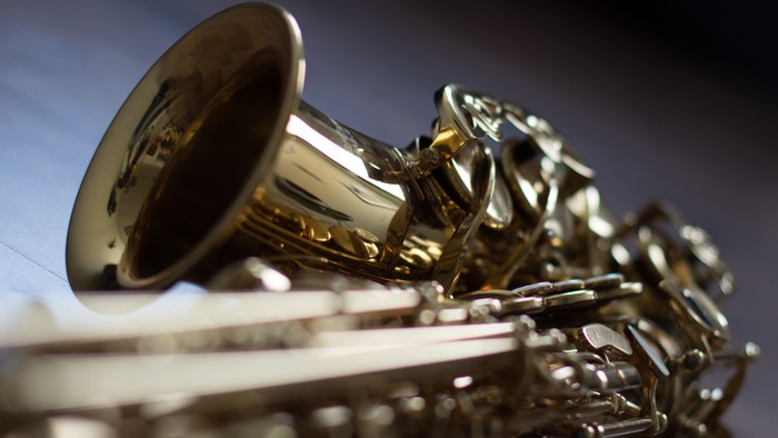 Details eines Saxophons