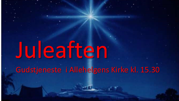 Julestjerne over sneede landskab