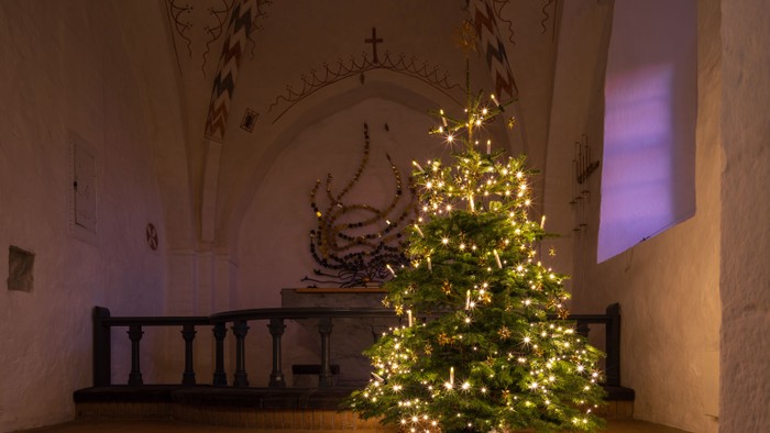 Juletræ i kor