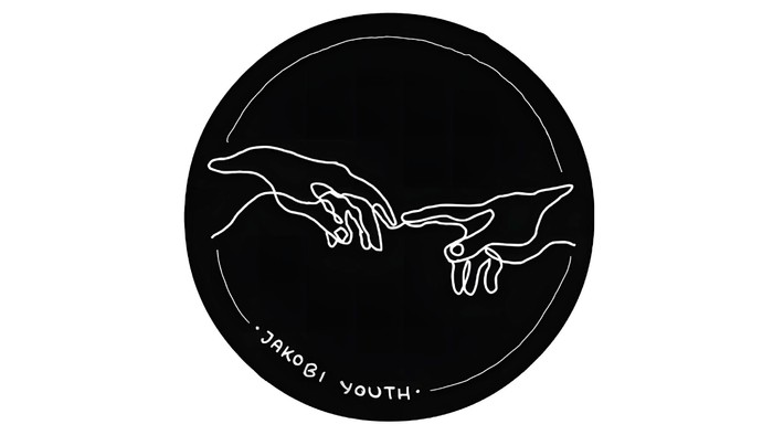 Das Bild zeigt zwei Hände, die sich berühren, mit dem Text „JAKOBI YOUTH“.