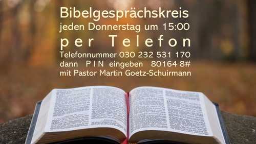 Bibelgesprächskreis per Telefon