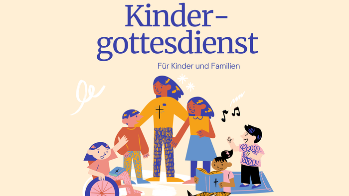 Kindergottesdienst, für Kinder und Familien, Erwachsene mit Kindern am Singen, Lesen, Spielen