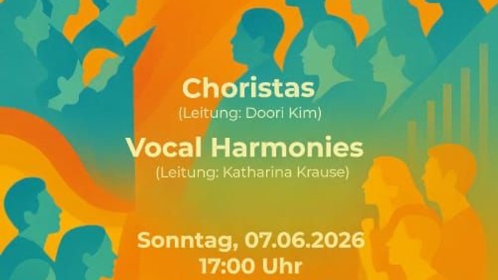 Plakat für das Doppelchor-Konzert **