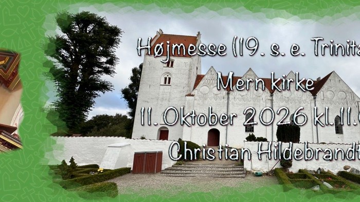 Meddelelse om gudstjeneste den 11. oktober 2026 med Christian Hildebrandt i Morgenkirke.