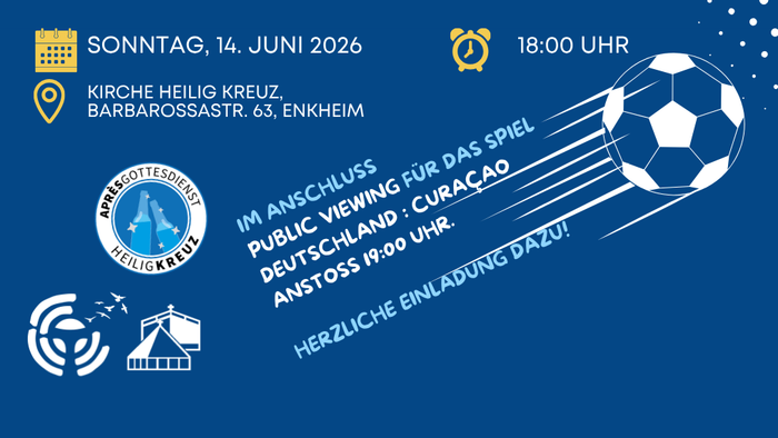 Plakat für einen besonderen kurzen Jugendgottesdienst mit Musik, mit einer Predigt von Pfarrer Manuel Stickel am 14. Juni 2026.